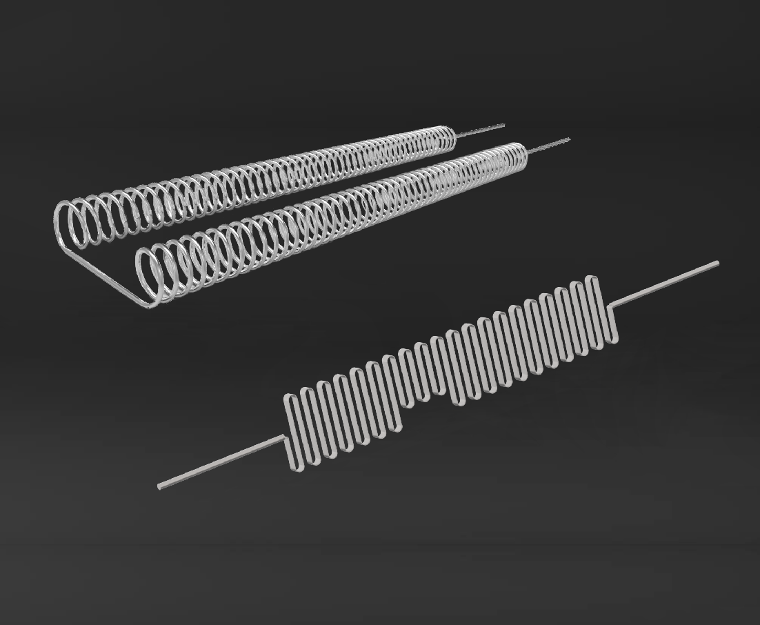 Open Coil and Sinusoidal Strip Heaters